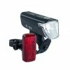 BIKE&CO MATRIX LED Akkuleuchten Set 30 LUX BLS 300 Schwarz