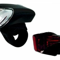 BIKE&CO MATRIX LED Akkuleuchten Set BLS 31 Schwarz